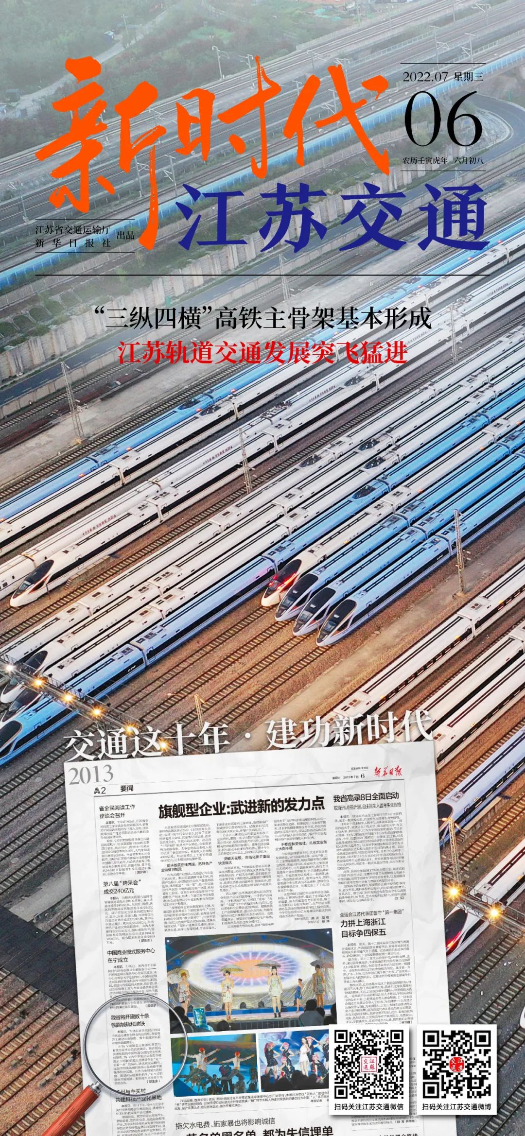 新时代江苏交通|“三纵四横”高铁主骨架基本形成,江苏轨道交通发展突飞猛进