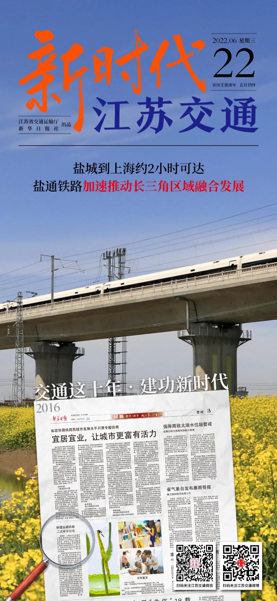 新时代江苏交通|盐城到上海约2小时可达 盐通铁路加速推动长三角区域融合发展