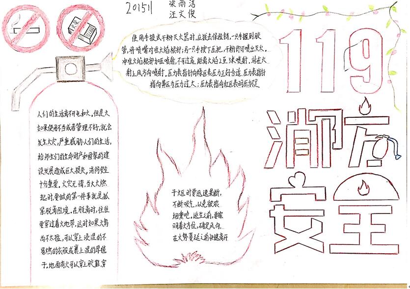 我院开展“关注消防,生命至上”主题手抄报活动